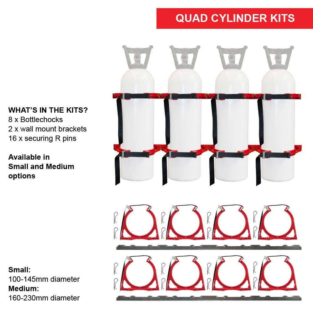 Galvanised Quad Small 100-145mm Bottlechock Kit
