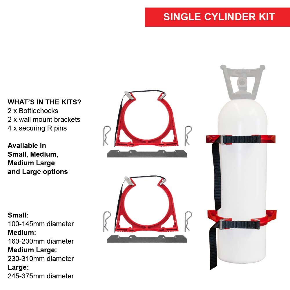 Stainless Single Small 100-145mm Bottlechock Kit