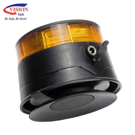Nano LED Beacon Rechargeable Amber Magnetic Base with Remote Control 12-24VDC