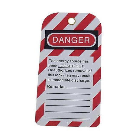 Volt Premium PVC Lockout Tag - Reuseable