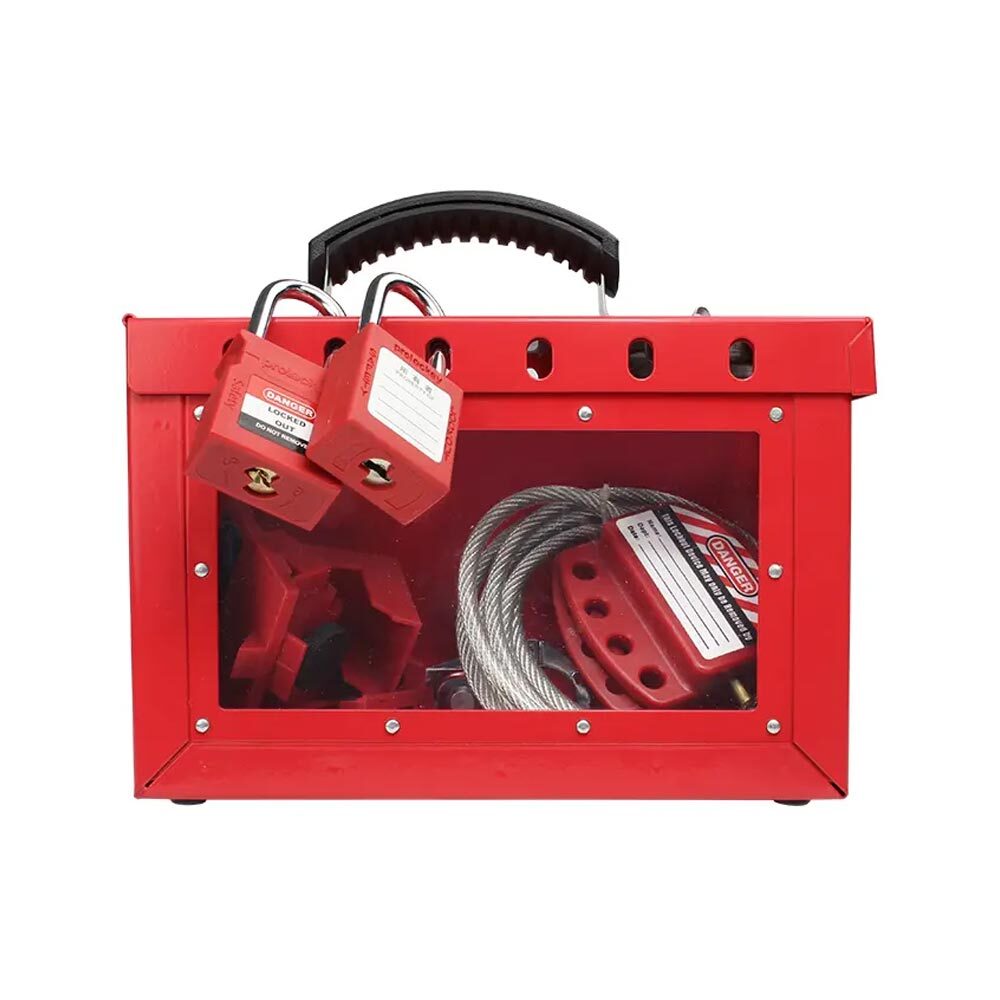 Group Lockout Lock Box 12 Hole with Clear Window