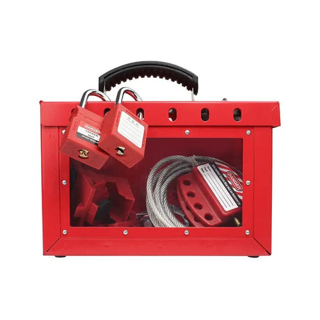 Group Lockout Lock Box 12 Hole with Clear Window