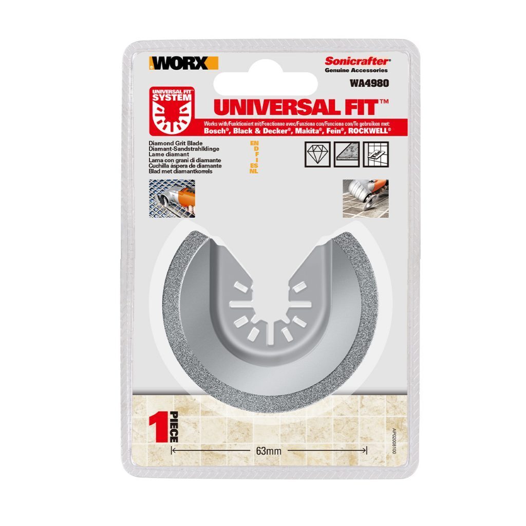 WORX SoniCrafter Diamond Coated Segment Saw Universal Fit Blade for Oscillating Multi-Tool - WA4980