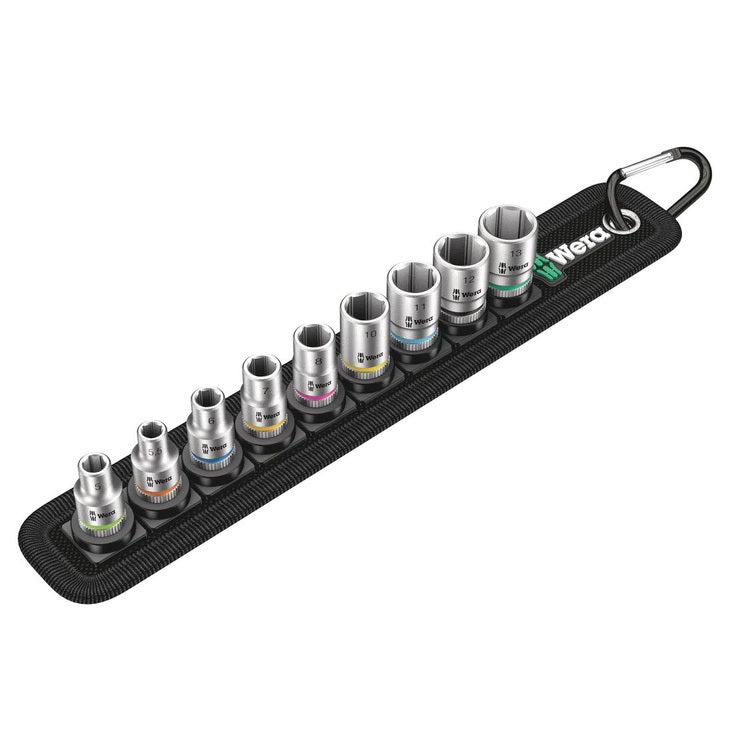 Wera 9 Piece 1/4" Socket Set Metric WER003883
