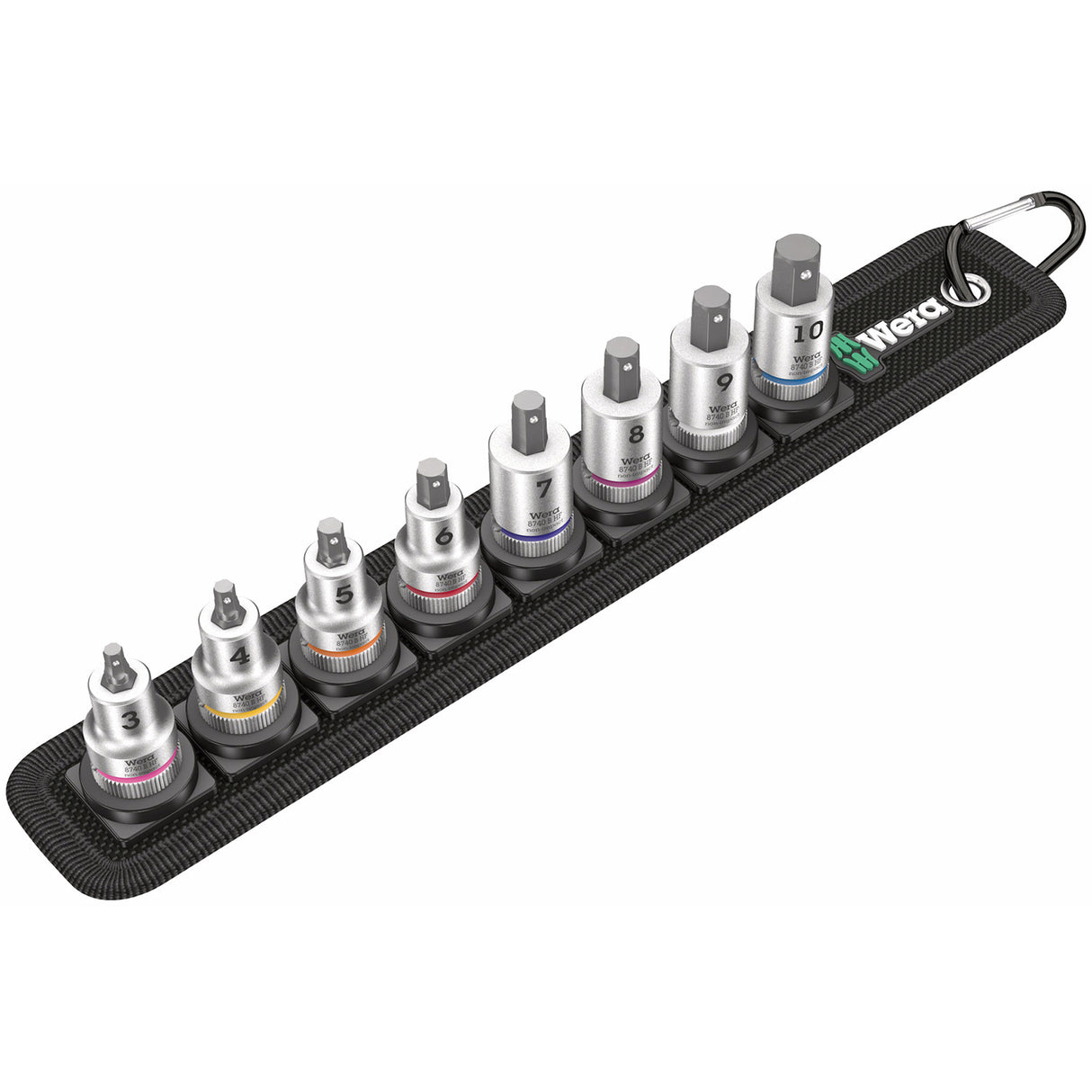Wera 8 Piece 3/8" In-Hex-Plus Holding Bit Socket Set Metric WER003971