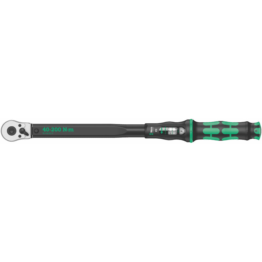 Wera 40-200 Nm Torque Wrench Reversible Ratchet 1/2" Drive WER075622