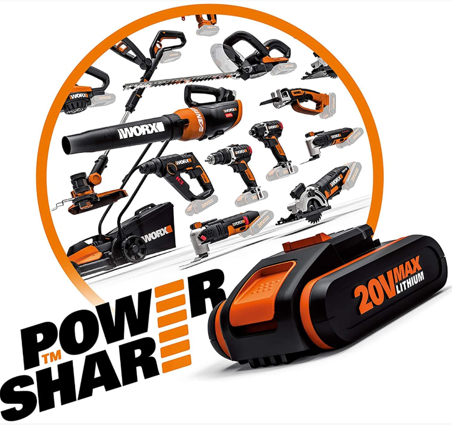 WORX 20V Cordless Hedge Trimmer Skin (POWERSHARE Battery / Charger not incl.) - WG261E.9