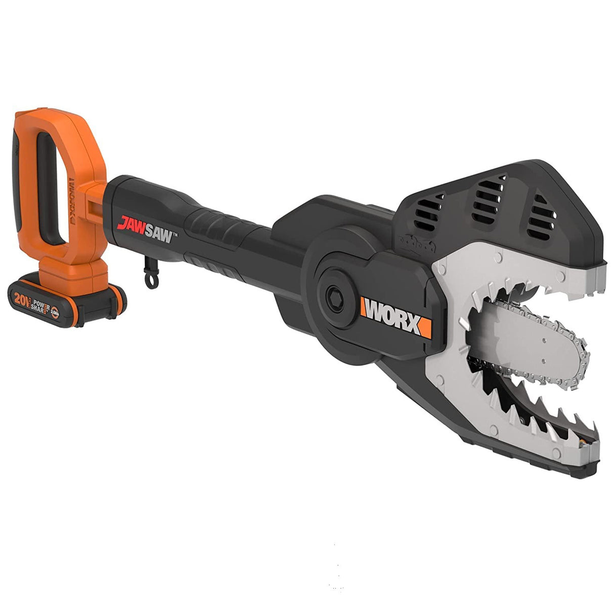 WORX 20V Cordless JAWSAW 15cm Chainsaw w/ POWERSHARE 2Ah Battery & Charger - WG329E.B