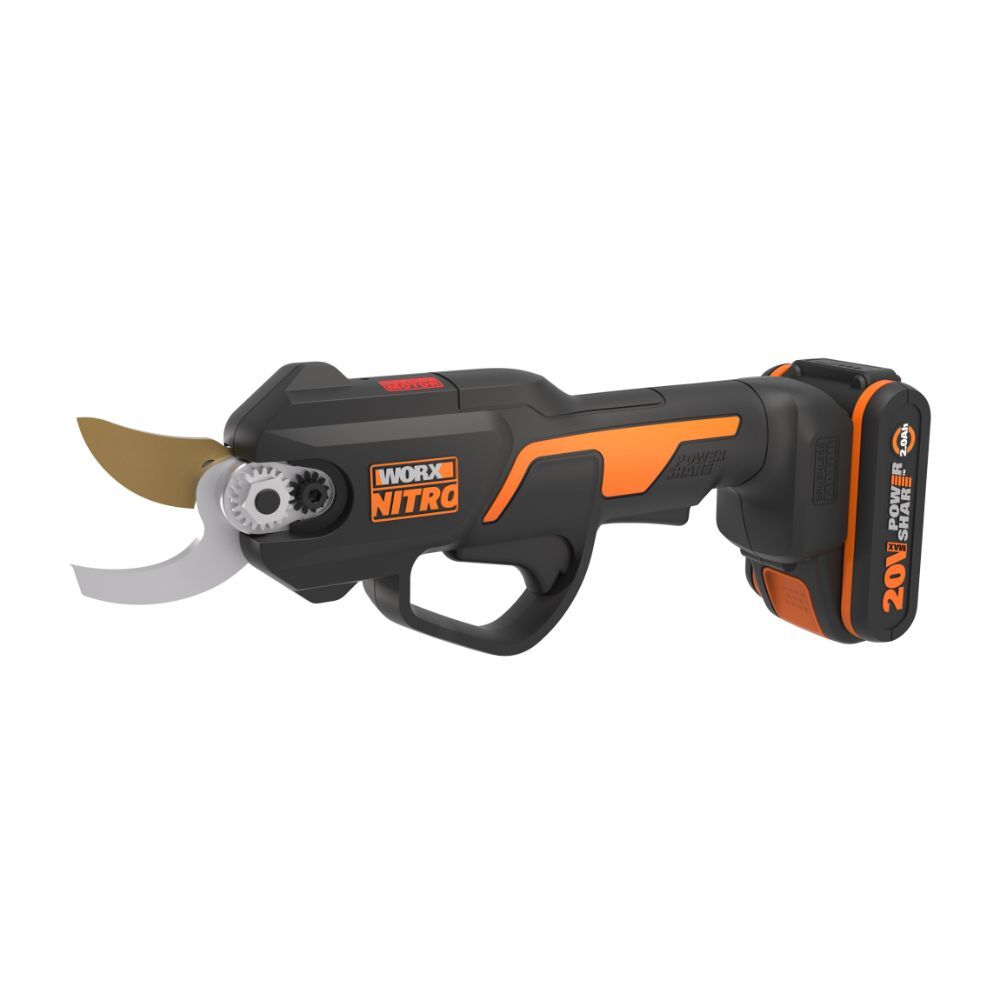WORX 20V NITRO Cordless Brushless 25mm Pruner Shears with 2Ah POWERSHARE Battery & Charger - WG330E.B