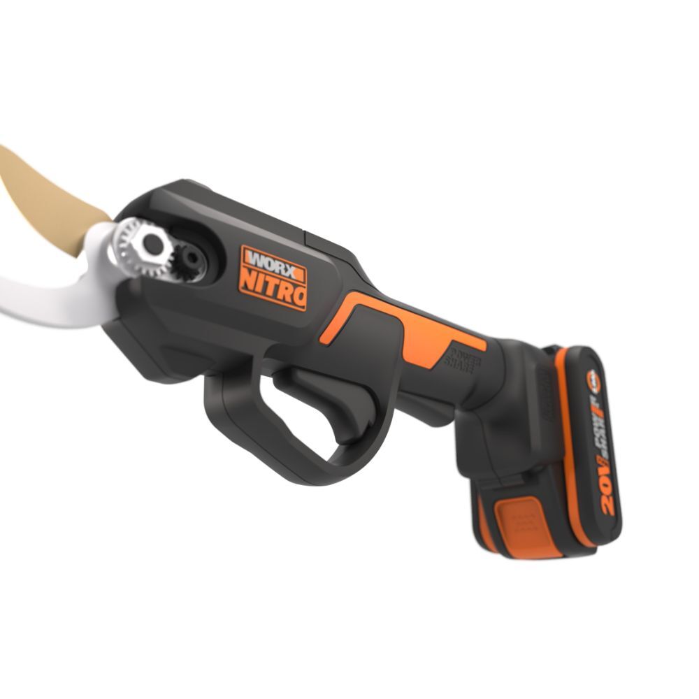 WORX 20V NITRO Cordless Brushless 25mm Pruner Shears with 2Ah POWERSHARE Battery & Charger - WG330E.B
