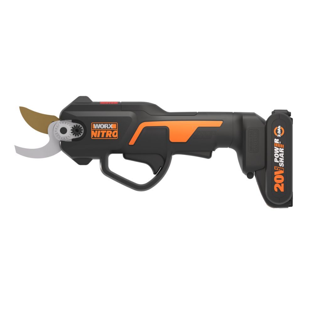 WORX 20V NITRO Cordless Brushless 25mm Pruner Shears with 2Ah POWERSHARE Battery & Charger - WG330E.B