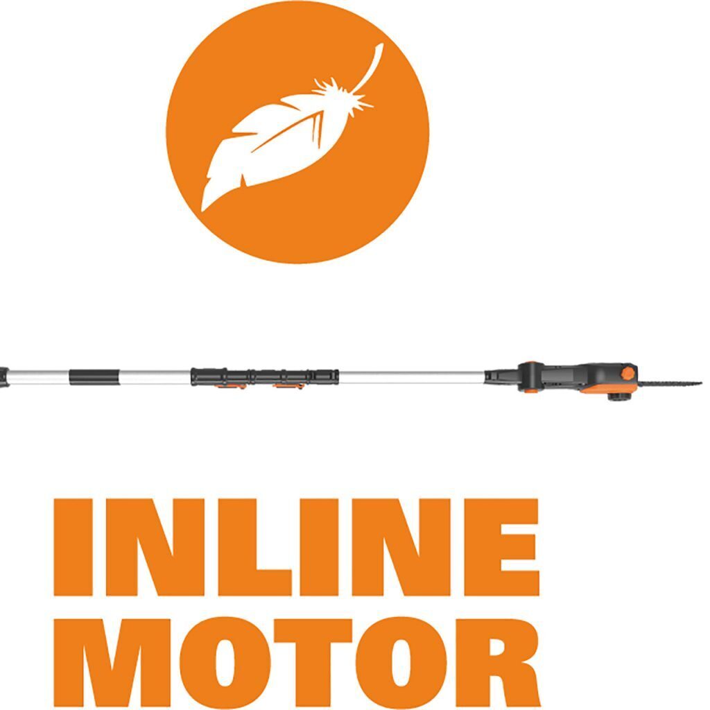 WORX 20V Cordless Pole Saw Skin (POWERSHARE Battery / Charger not incl.) - WG349E.9