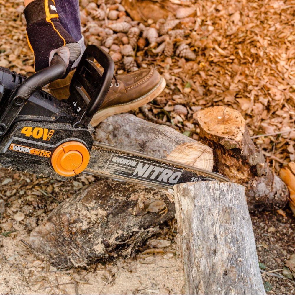 WORX NITRO 40V Cordless Brushless 40cm Chainsaw - POWERSHARE Tool Only - WG385E.9