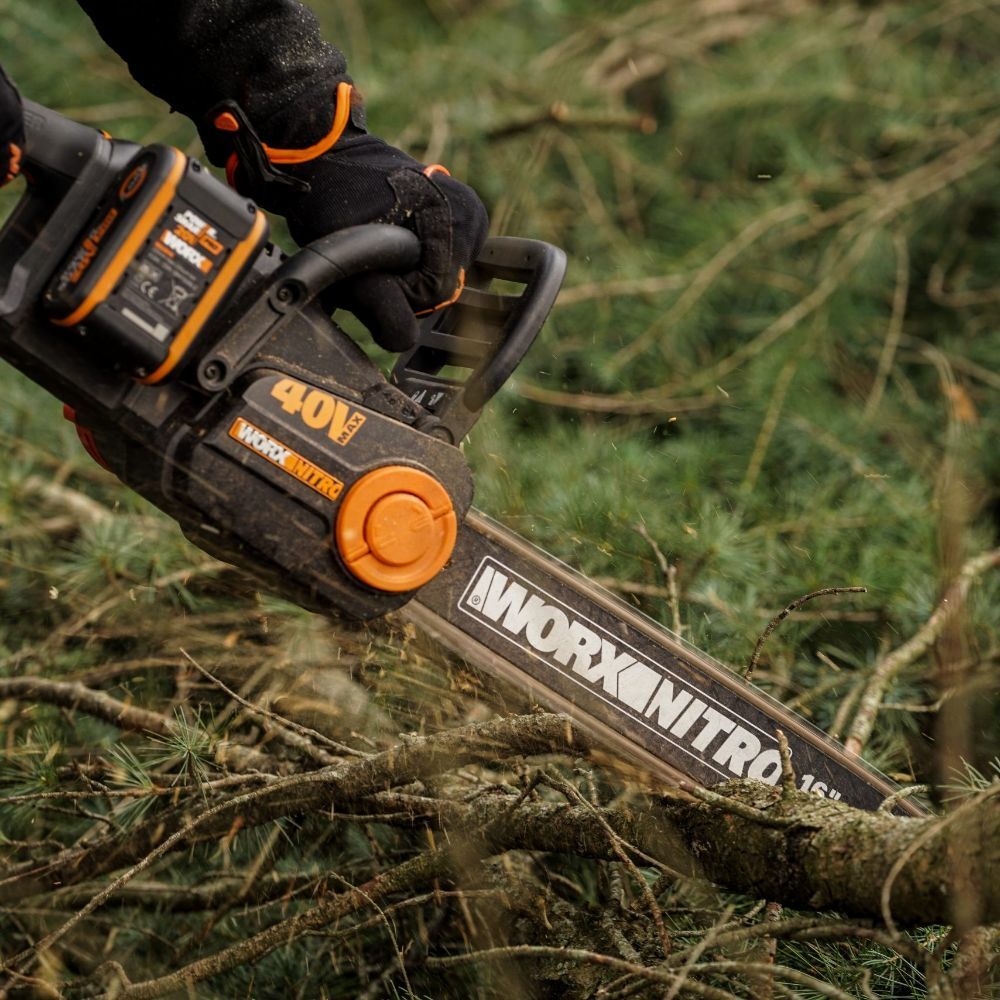 WORX NITRO 40V Cordless Brushless 40cm Chainsaw - POWERSHARE Tool Only - WG385E.9