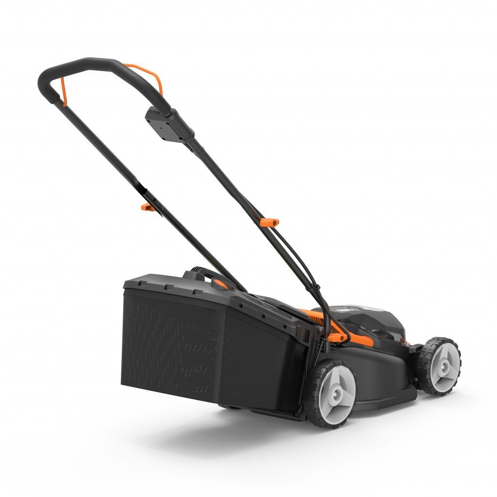 WORX 40V (20V x 2) 34cm Push Lawn Mower Kit w/ 2x POWERSHARE Batteries & Charger - WG779E