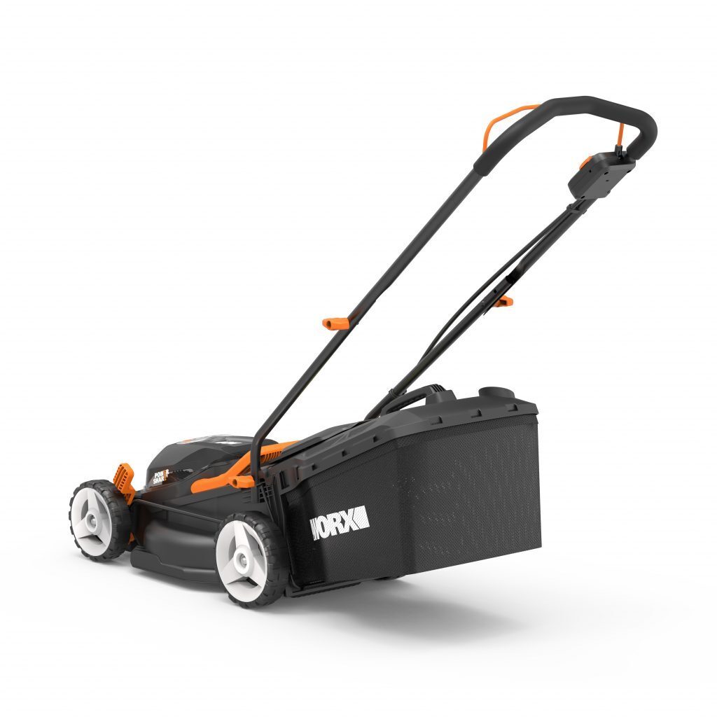 WORX 40V (20V x 2) 34cm Push Lawn Mower Kit w/ 2x POWERSHARE Batteries & Charger - WG779E