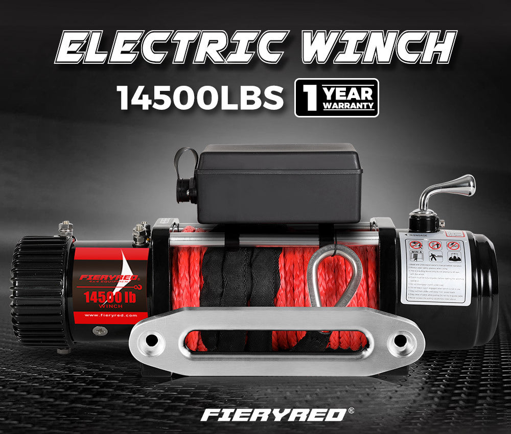 FIERYRED 12V 14500LBS Wireless Electric Winch Synthetic Rope