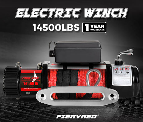 FIERYRED 12V 14500LBS Wireless Electric Winch Synthetic Rope