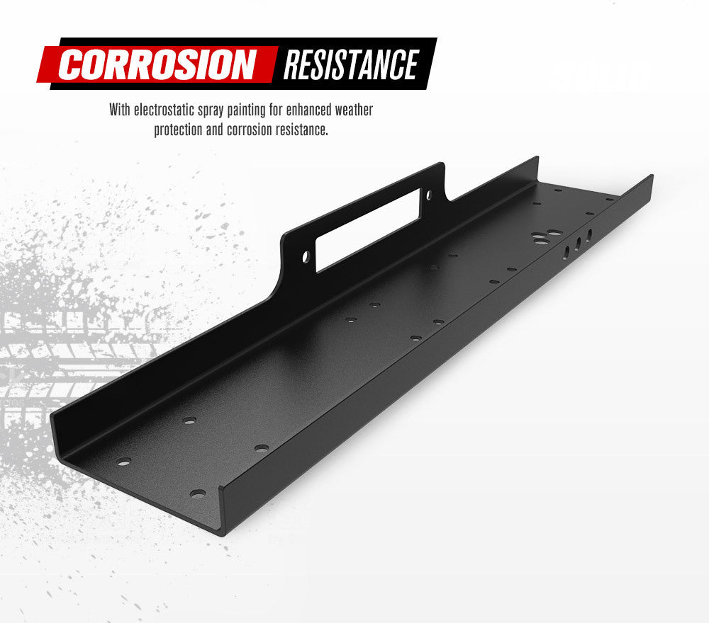 FIERYRED Universal Steel Winch Mount Mounting Plate Cradle 9000lbs-14500lbs Truck