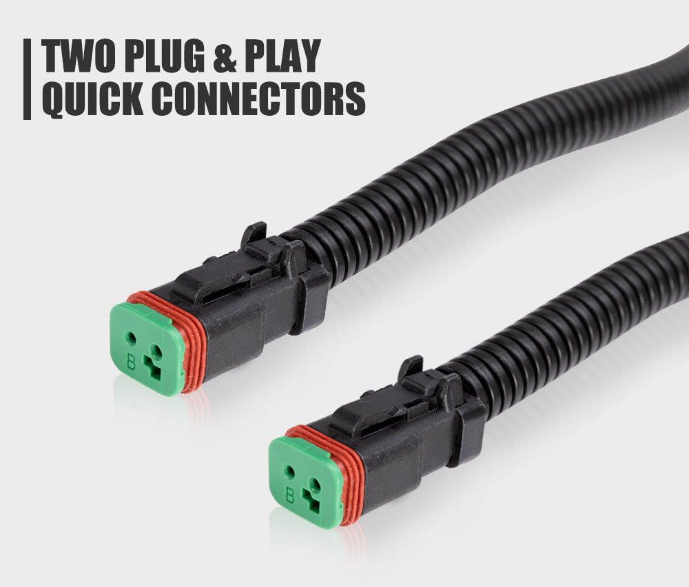 LIGHTFOX Smart Harness Plug and Play High Beam Driving Light Bar Spotlights Wiring Harness