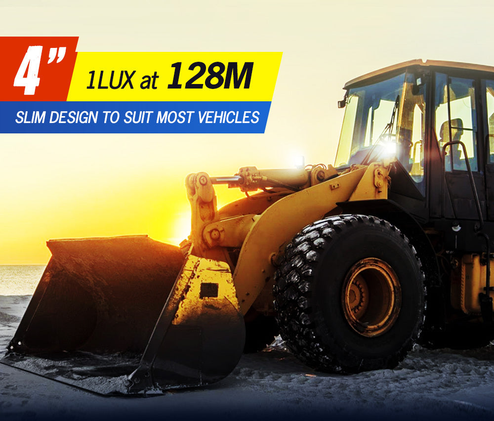 LIGHTFOX 2x4inch Round LED Work Light Combo Driving Lamp Reverse Offroad 4WD