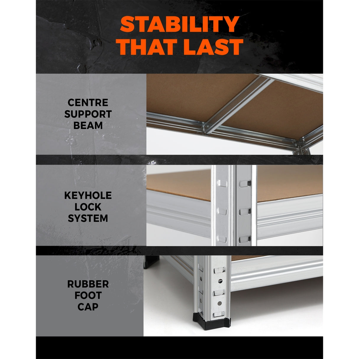 Sharptoo 3x1.5m Garage Shelving Shelves Warehouse Racking Storage Rack Pallet