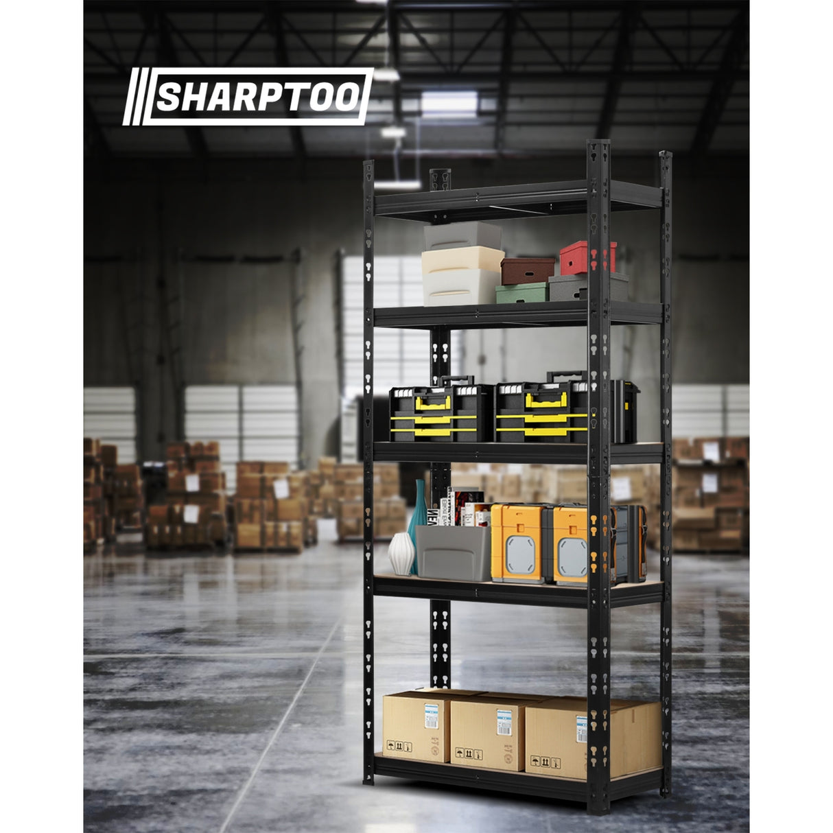 Sharptoo 4x1.5m Garage Shelving Shelves Warehouse Storage Rack Racking Pallet