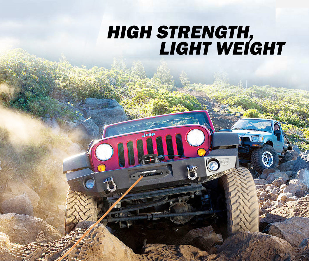 FIERYRED Synthetic Winch Rope 10MM x 30M Dyneema SK75 Tow Recovery Rope Orange 4WD