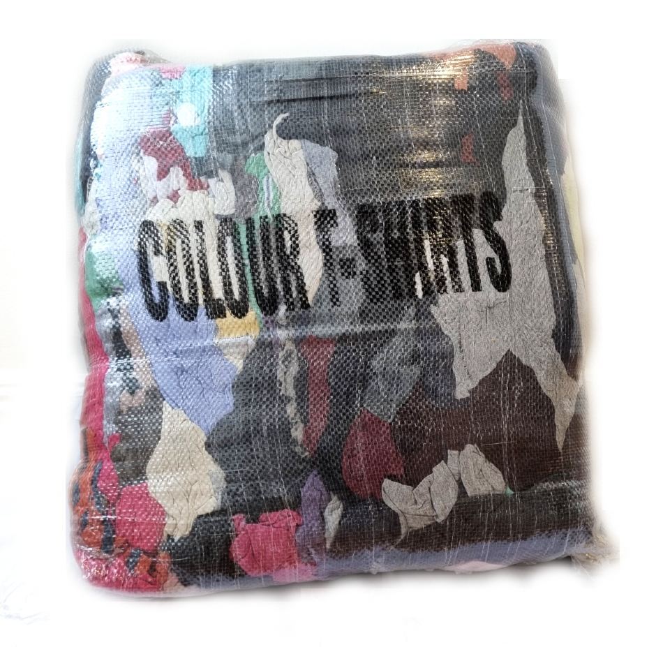 10kg Pack of Coloured T-Shirt Rags