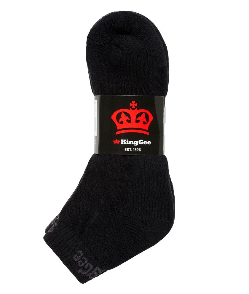 KingGee Mens Crew Cotton Work Sock - 5 Pack