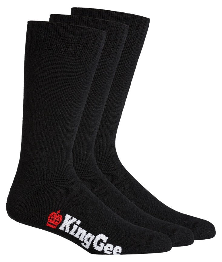 KingGee Mens 3 Pack Bamboo Work Socks