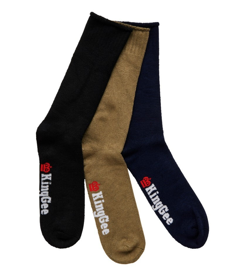KingGee Mens Bamboo Work Sock 3 pack