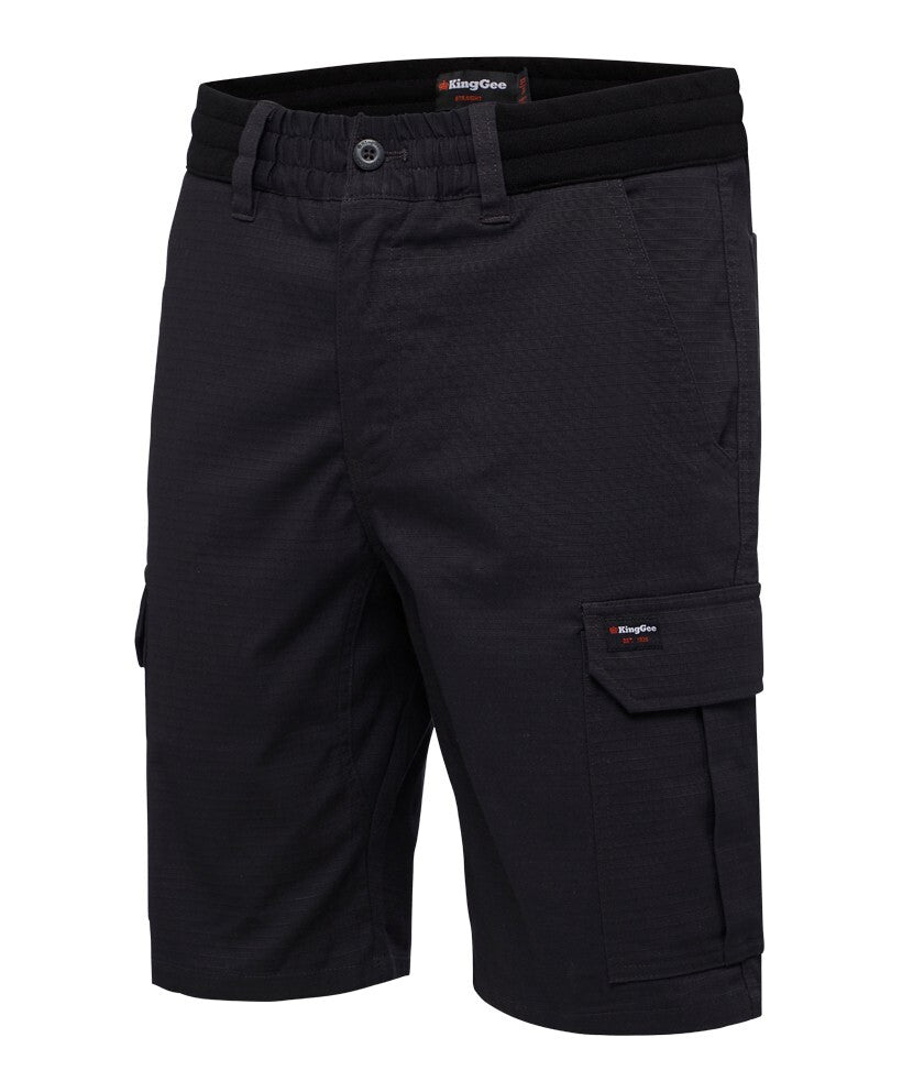 KingGee Mens Rib Comfort Waist Short