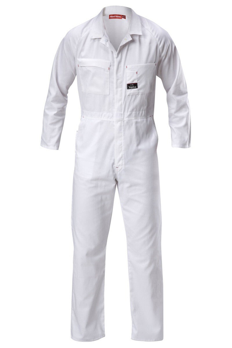 Hard Yakka Foundations Lightweight Cotton Drill Coverall White