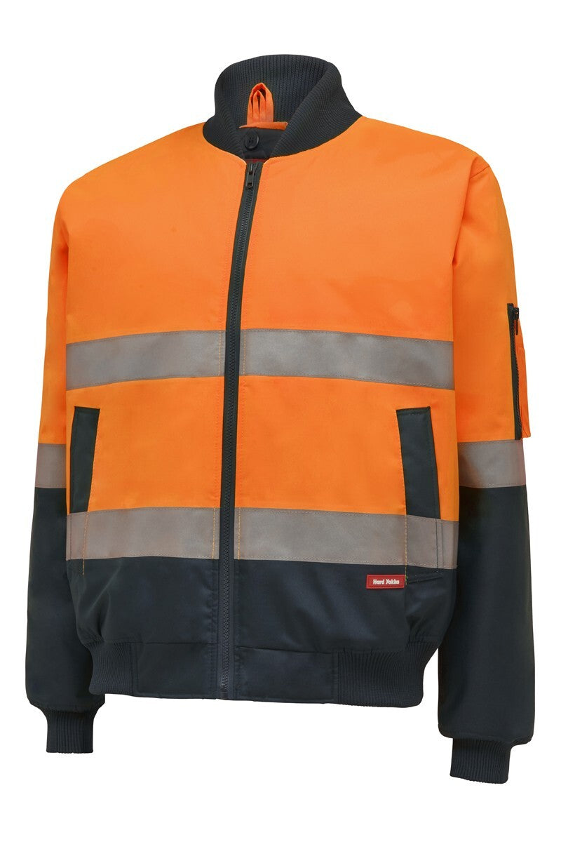 Hard Yakka Hi-Visibility 2Tone Bomber Jacket With Hoop Tape