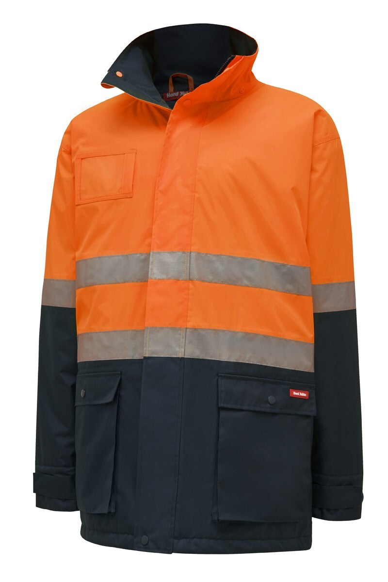 Hard Yakka Hi-Visibility 2Tone Quilted Jacket With Tape