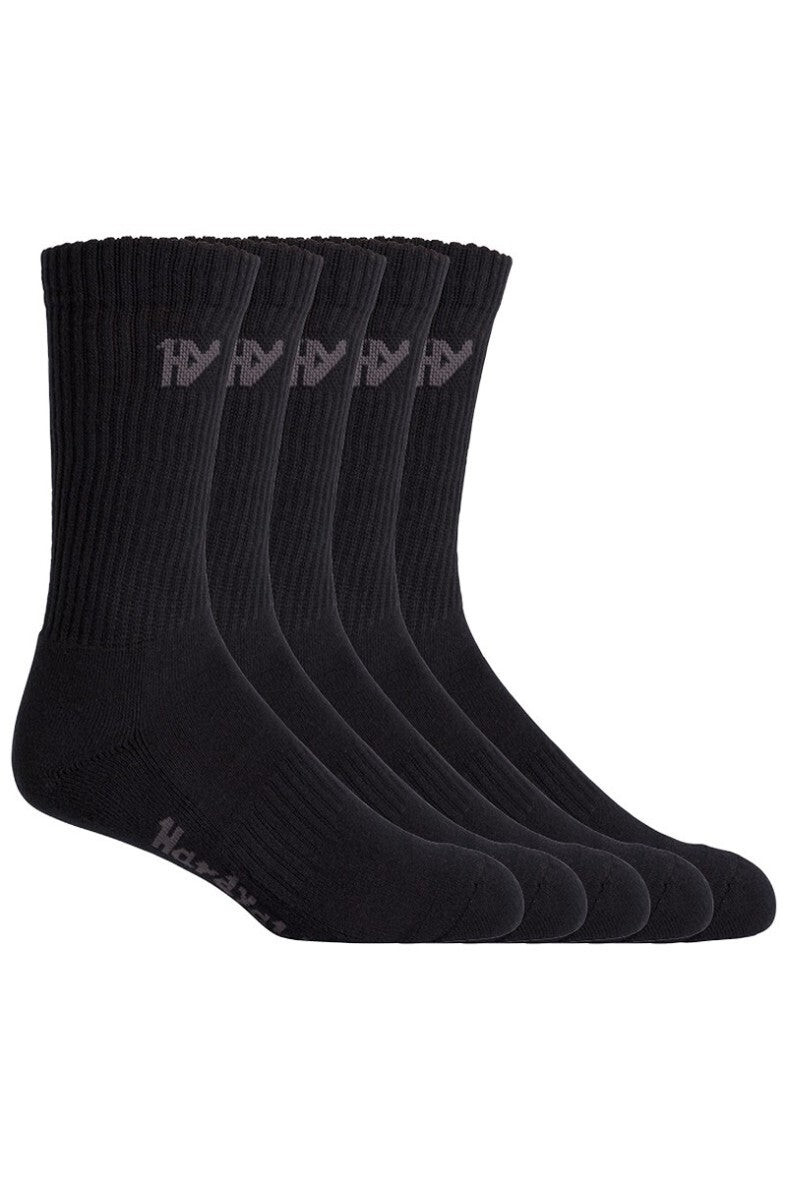 Hard Yakka Cotton Crew Work Sock 5 Pack