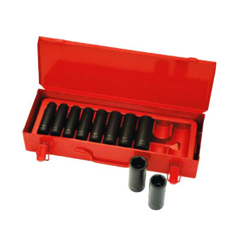 Sidchrome 10 Piece 1/2 Drive Impact Socket Set Long Metric XS410MLT"