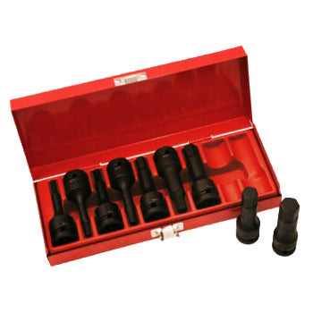 Sidchrome 9 Piece 1/2 Drive Impact Socket Set In-Hex AF XS4H09T"