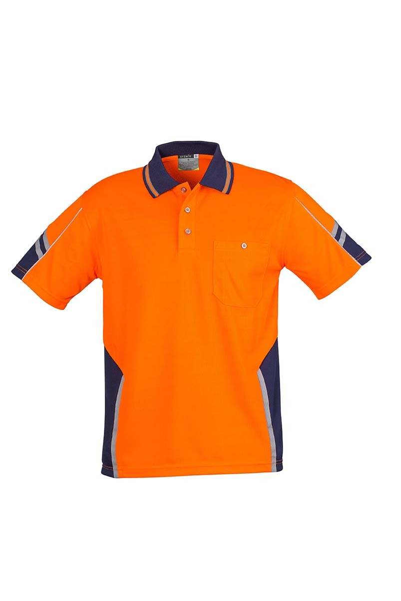Syzmik Mens Hi Vis Squad S/S Polo