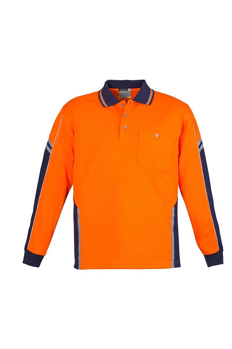 Syzmik Mens Hi Vis Squad L/S Polo