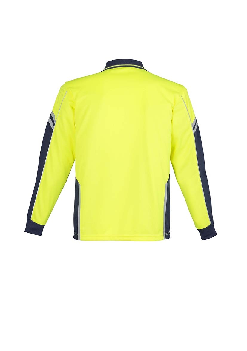 Syzmik Mens Hi Vis Squad L/S Polo