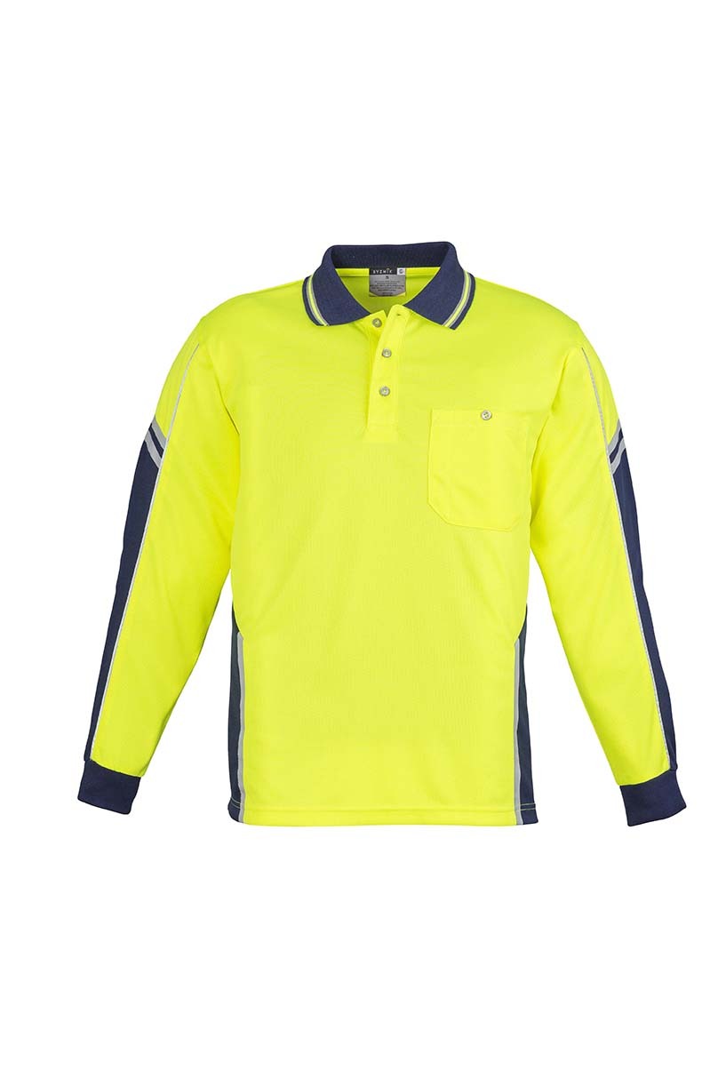 Syzmik Mens Hi Vis Squad L/S Polo