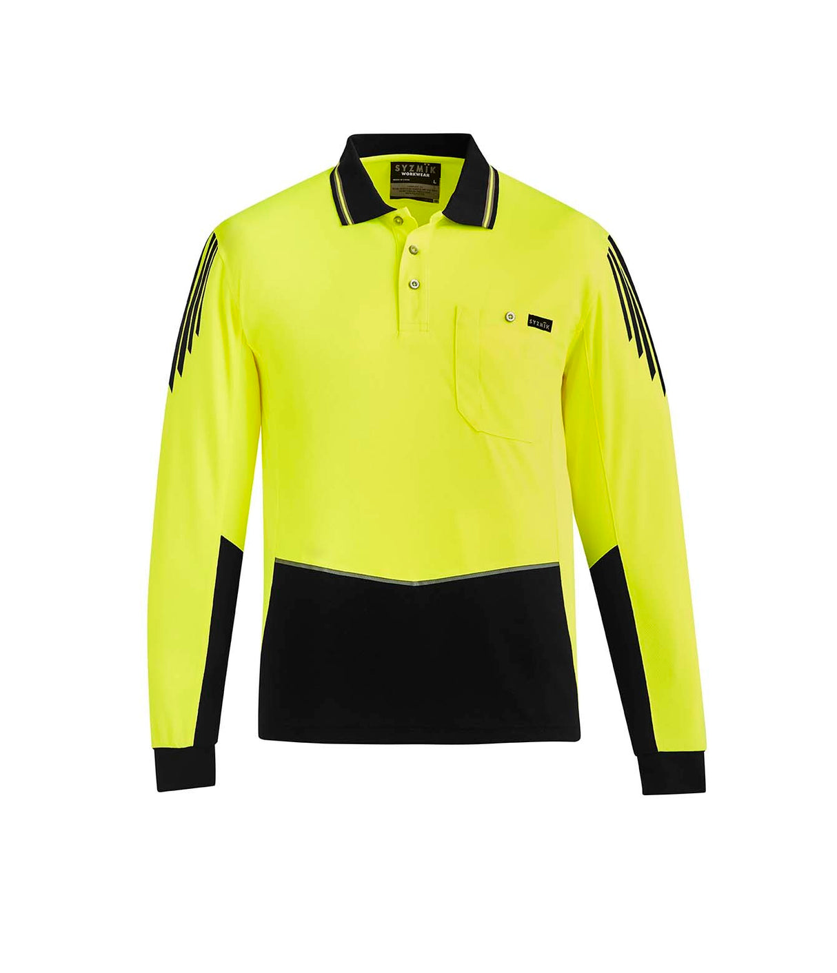 Syzmik Mens Hi Vis Flux L/S Polo