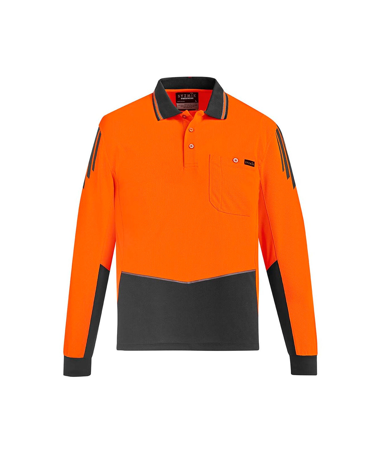 Syzmik Mens Hi Vis Flux L/S Polo