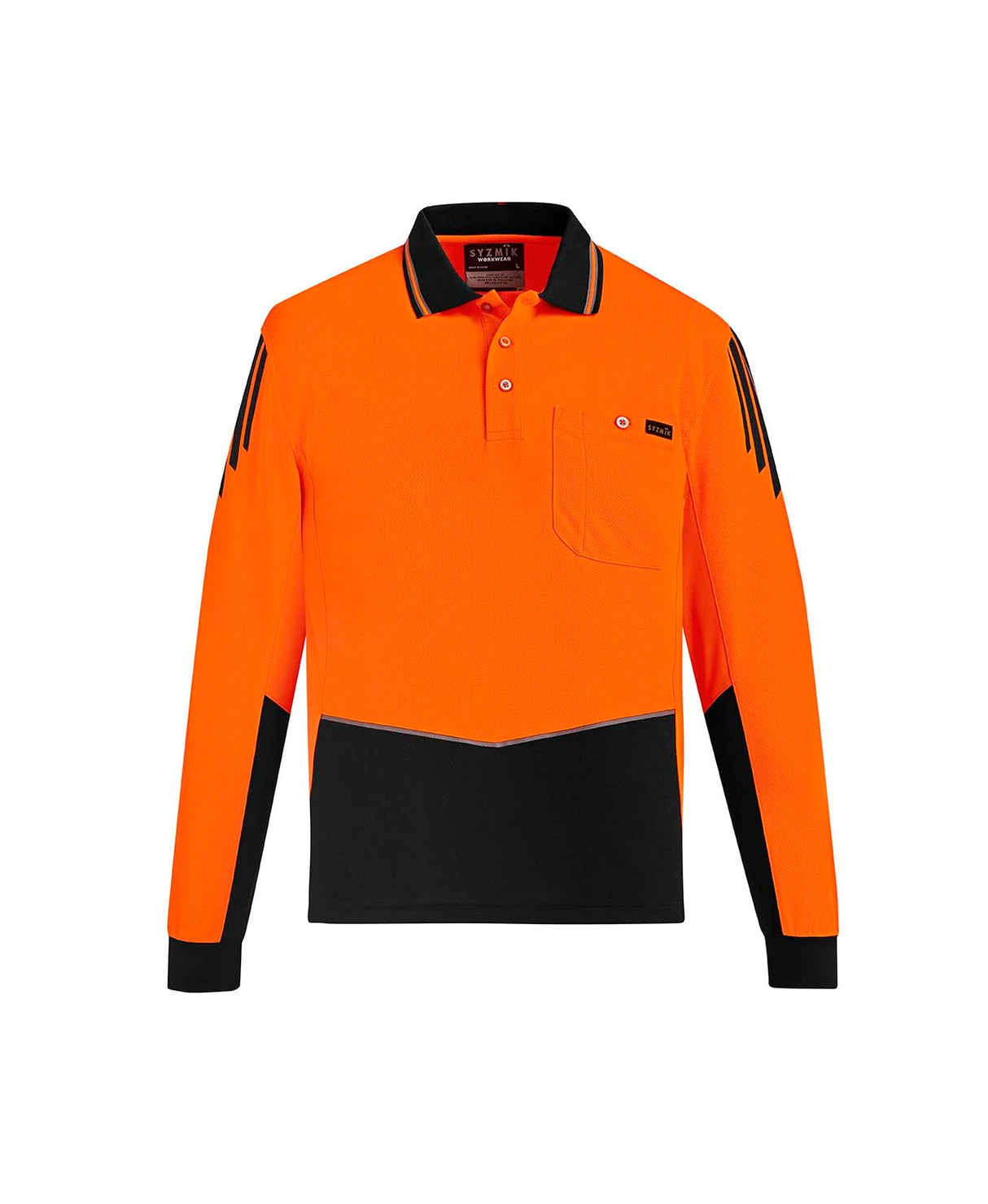 Syzmik Mens Hi Vis Flux L/S Polo