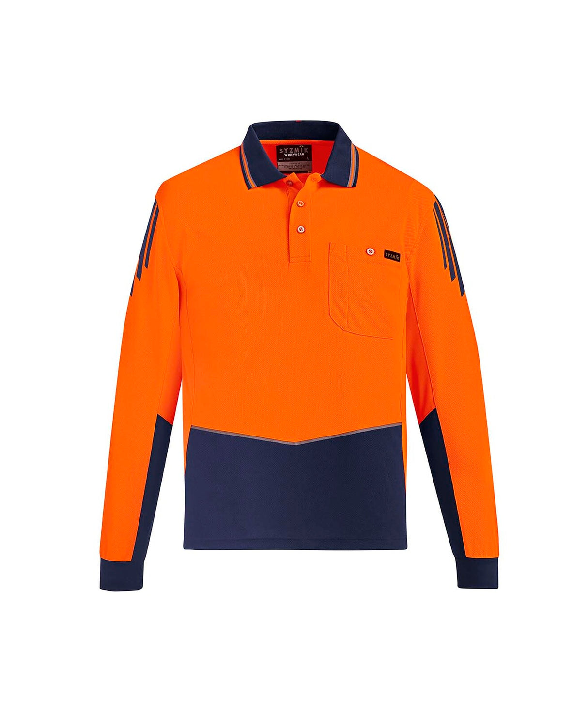 Syzmik Mens Hi Vis Flux L/S Polo