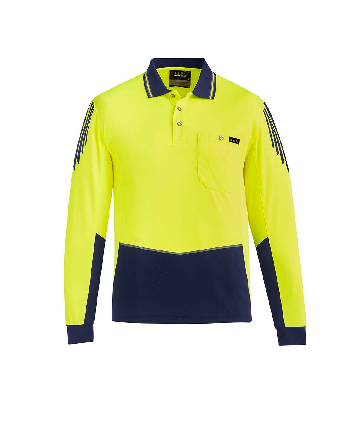 Syzmik Mens Hi Vis Flux L/S Polo