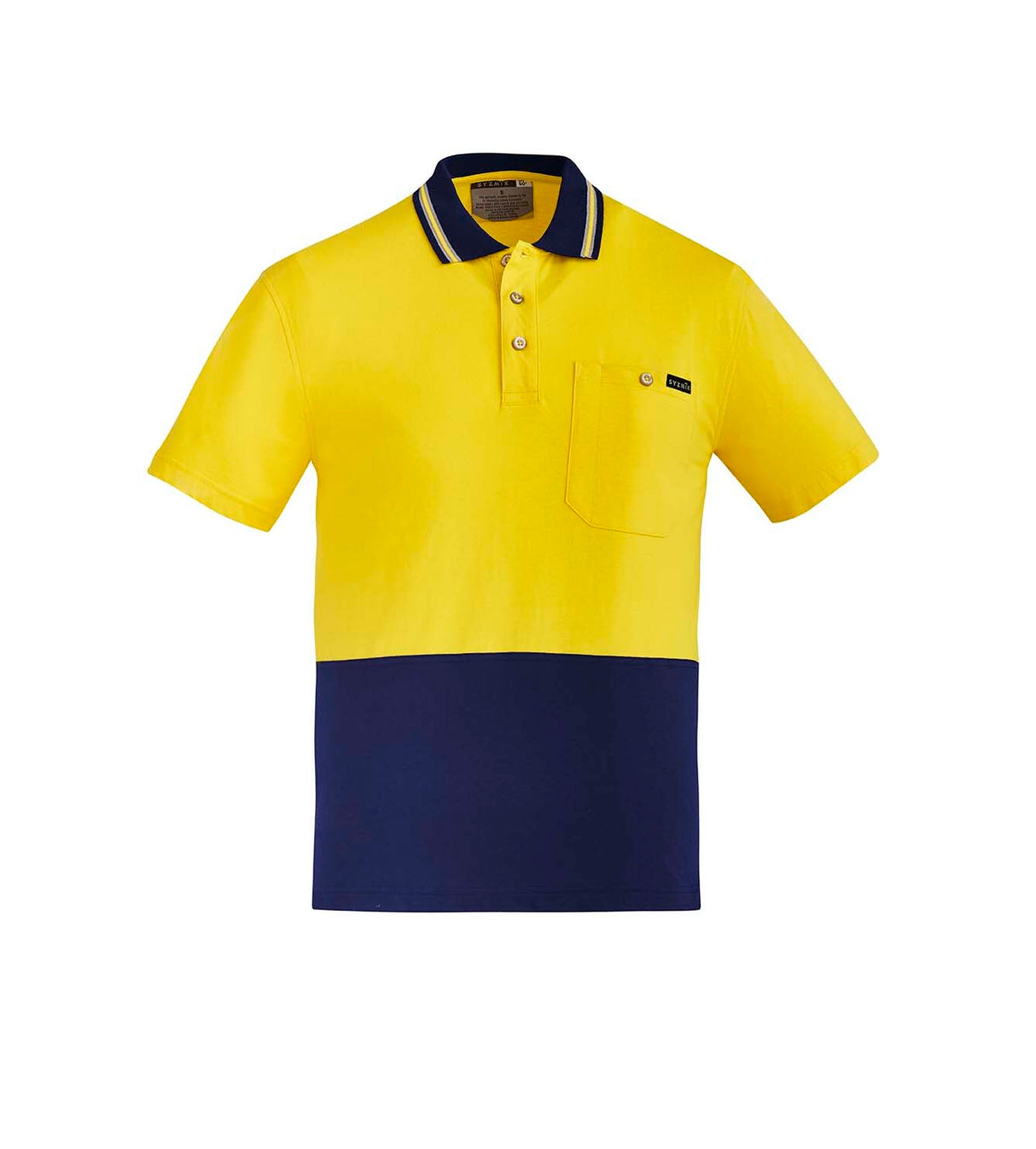Syzmik Mens Hi Vis Cotton Short Sleeve Polo