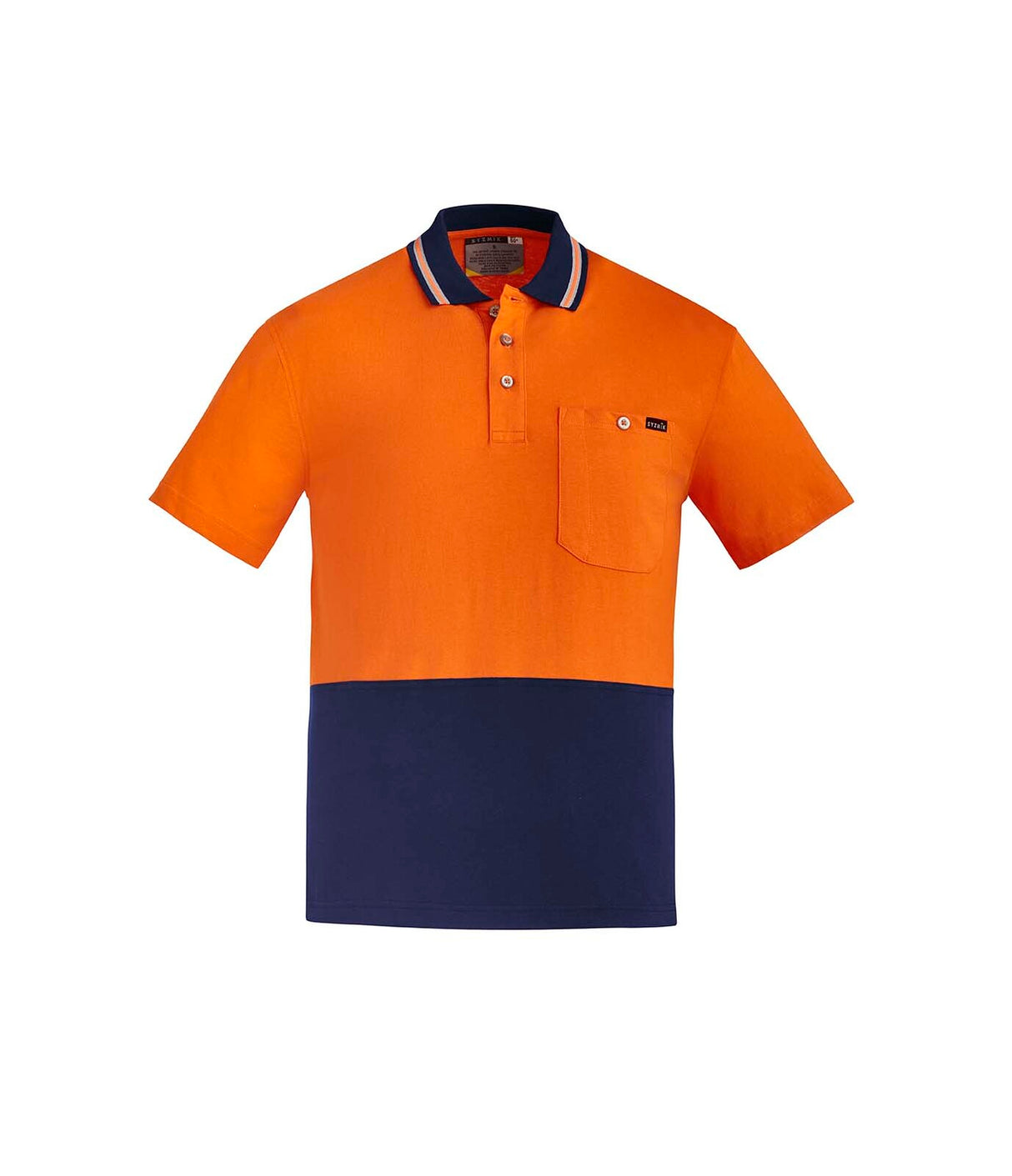 Syzmik Mens Hi Vis Cotton Short Sleeve Polo